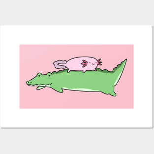 Axolotl and Alligator Posters and Art